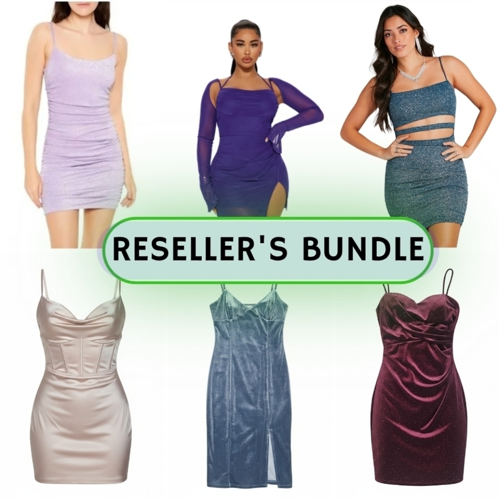 Y2k Reseller's Bundle 6 Mini Dresses Different Sizes NWT